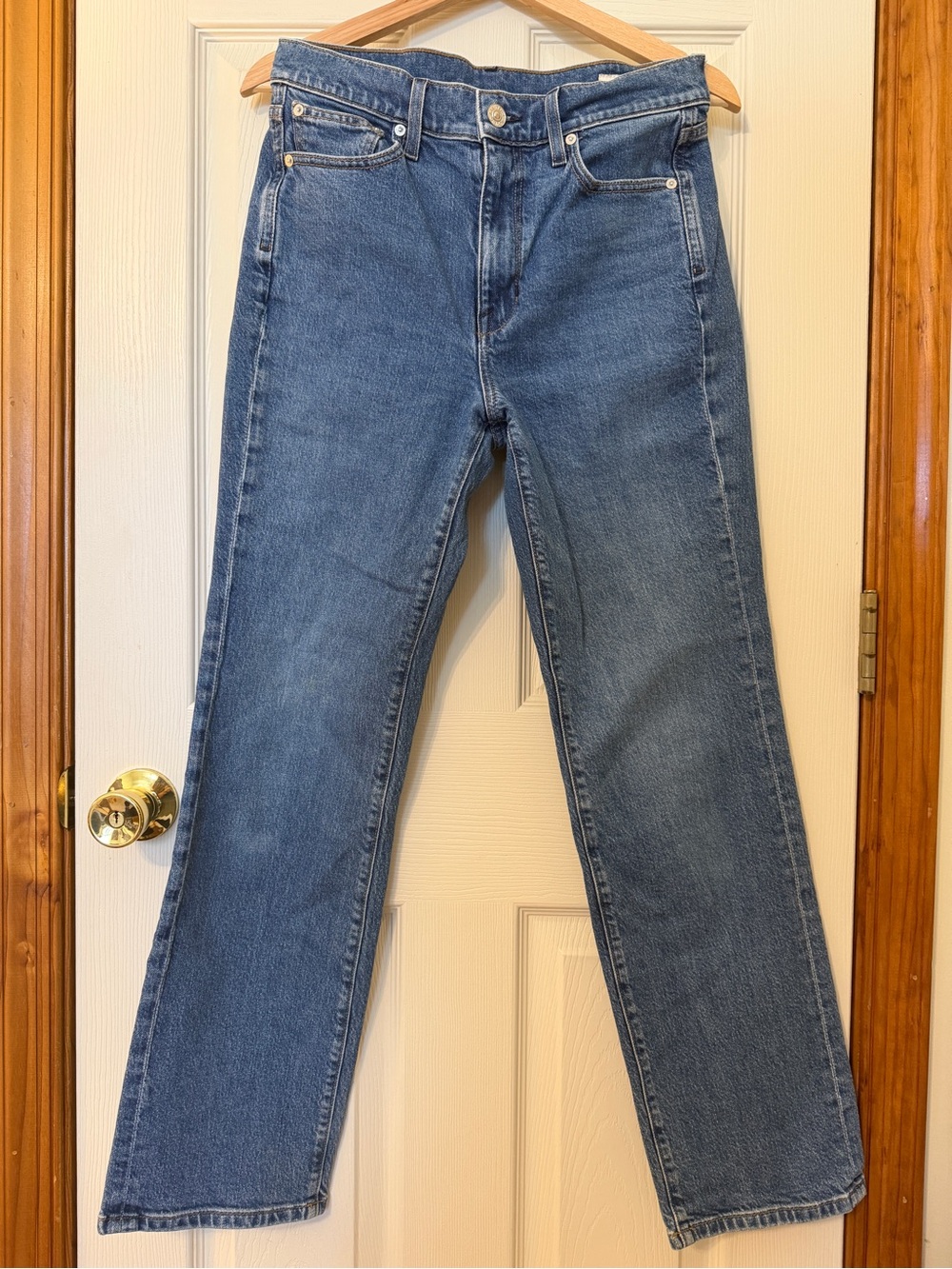 AYR Women's Straight-Leg Jeans in Blue Denim